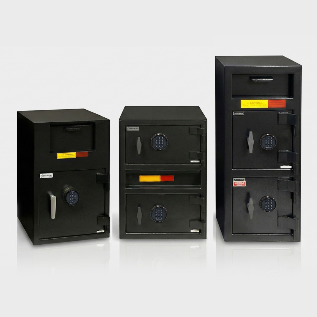 3 different models of business drop safes